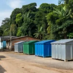 Centro de reciclagem com lixeiras para gestão de resíduos em Porto Velho