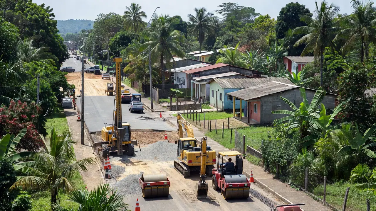 Sondagem para pavimentação na Rua Prof. Jerônimo em Porto Velho