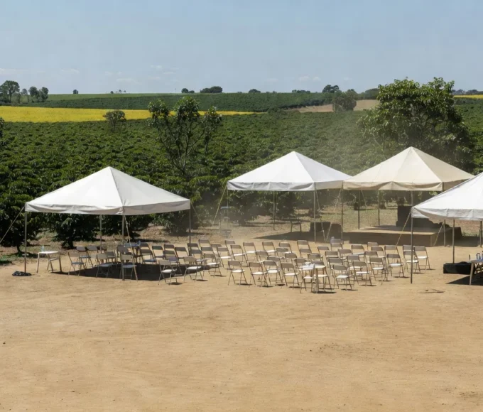 Plantação agrícola em Cacoal durante evento Agro&Cont