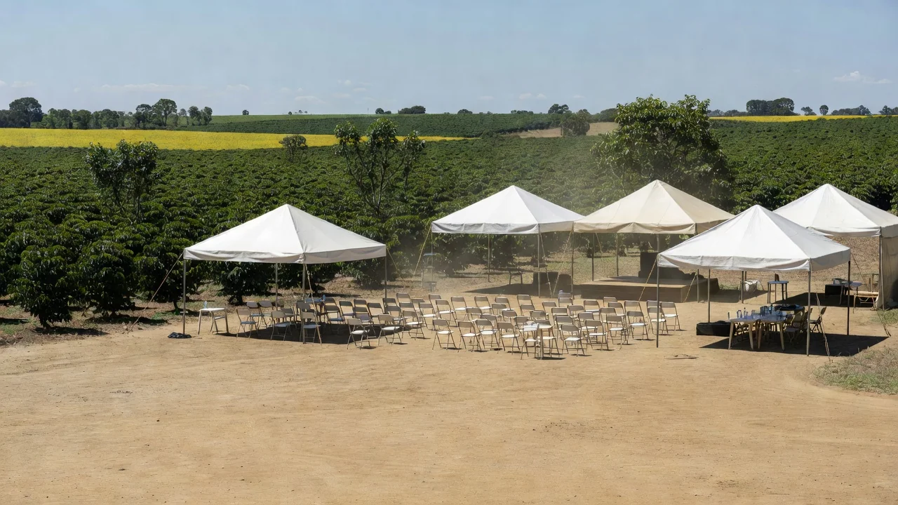 Plantação agrícola em Cacoal durante evento Agro&Cont