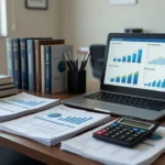 Mesa com materiais de curso gratuito de Gestão Financeira do Sebrae em Vilhena
