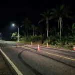 Rodovia BR-364 em Pimenta Bueno com sinalização após acidente