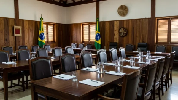 Sala de reuniões política em Porto Velho para candidatura ao governo de Rondônia