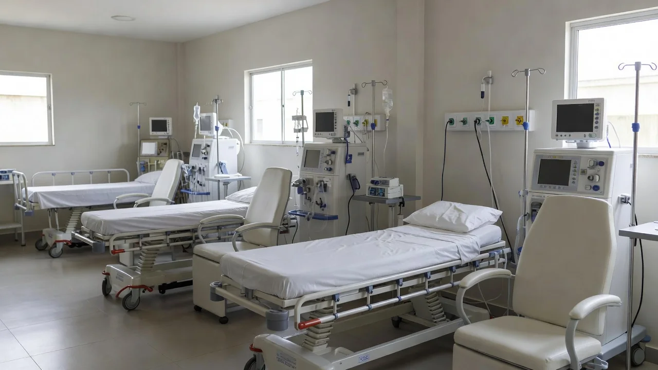Sala de hemodiálise em hospital de Rolim de Moura, Rondônia