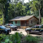 Viaturas da Polícia Federal em operação em Rondônia