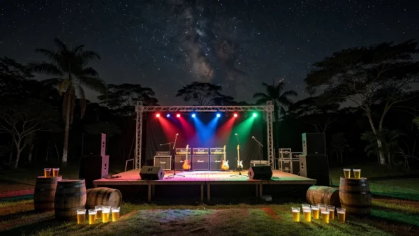 Palco do IPA Day e Rock in Rua em Vilhena, Rondônia