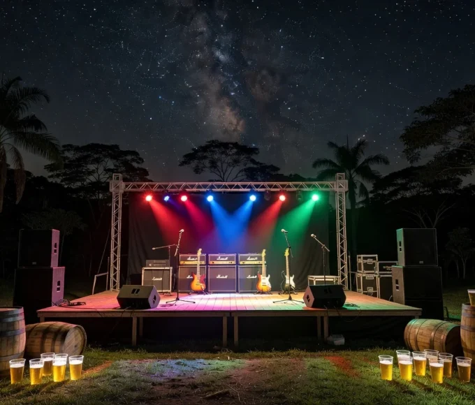 Palco do IPA Day e Rock in Rua em Vilhena, Rondônia