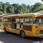 Ônibus aposentado transformado em Bus Café Nelinho em Rolim de Moura