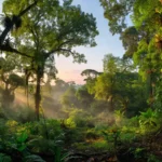 Paisagem amazônica em Alta Floresta D'Oeste, Rondônia, representando finalista de premiação brasileira.