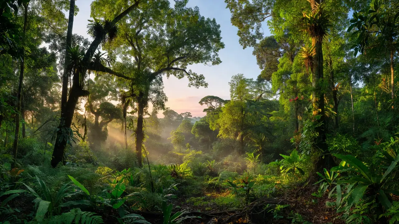 Paisagem amazônica em Alta Floresta D'Oeste, Rondônia, representando finalista de premiação brasileira.