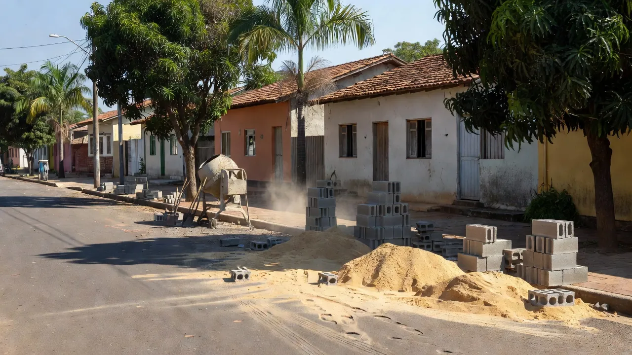 Construção de novas calçadas na Rua Minas Gerais em Espigão d'Oeste