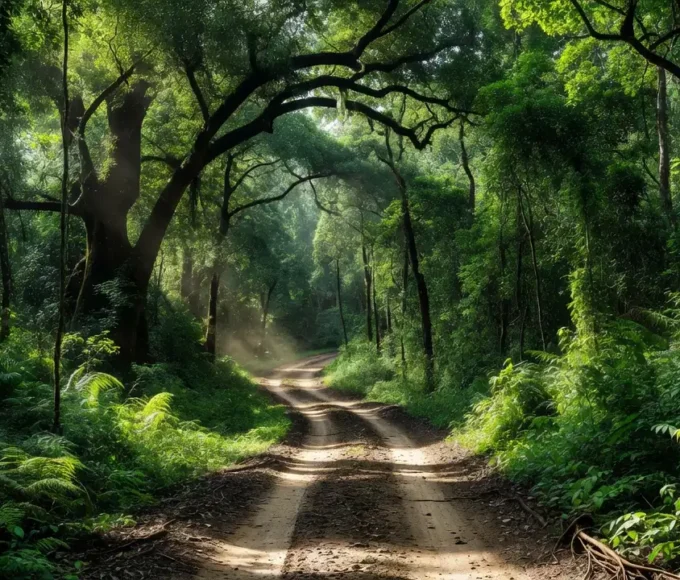 Estrada na floresta amazônica de Rondônia durante operação contra tráfico