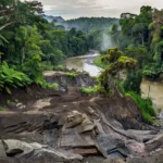 Área de mineração de terras raras em Rondônia, Brasil