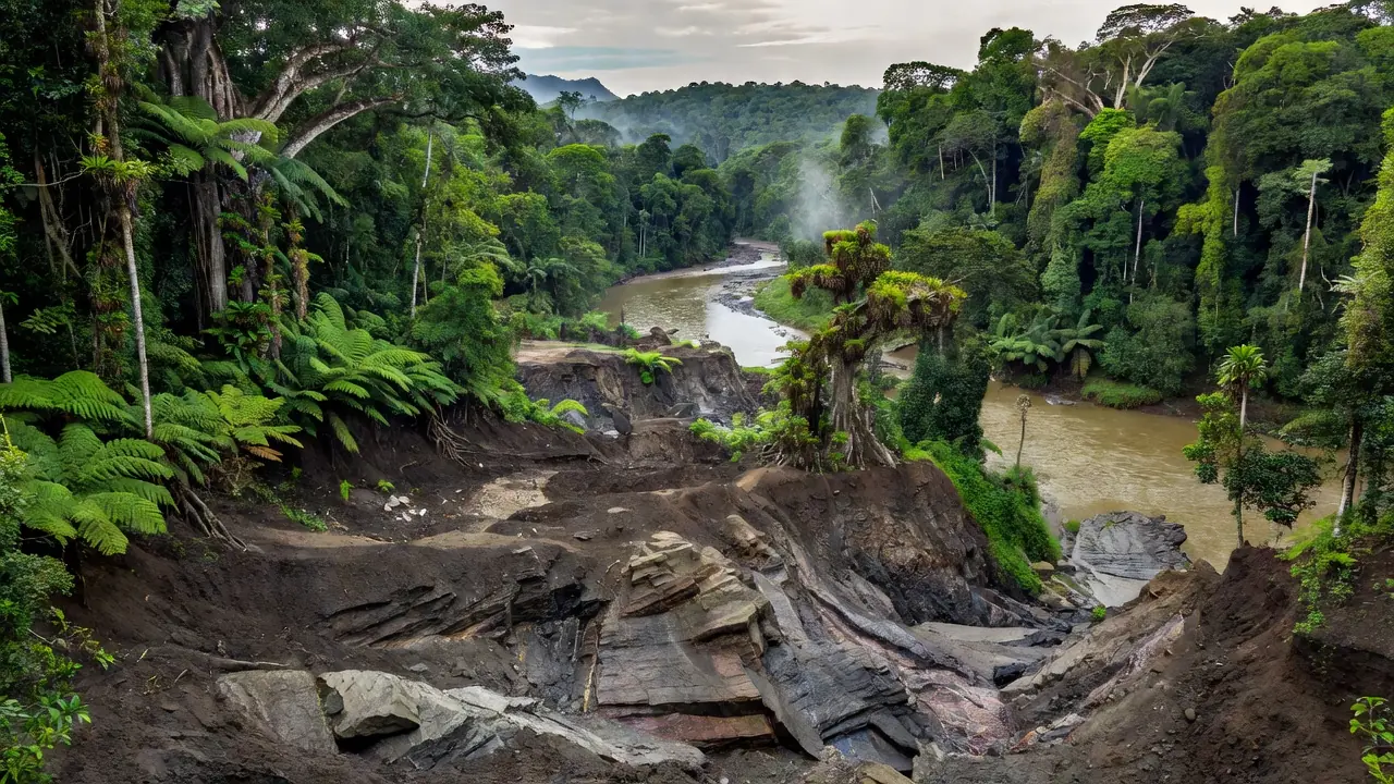 Área de mineração de terras raras em Rondônia, Brasil