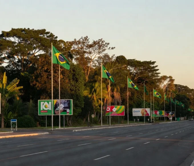 Mobilização eleitoral em Rondônia no feriado de 7 de Setembro com bandeiras e outdoors