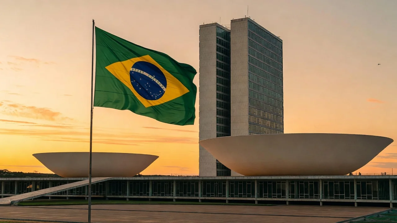 Fachada do Congresso Nacional em Brasília, símbolo do Senado Federal