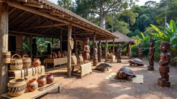 Centro cultural em Rondônia com elementos amazônicos representando proposta de secretaria de cultura