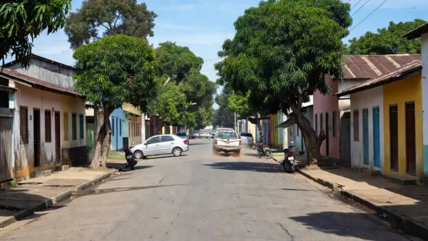Rua em Porto Velho durante agenda de campanha política em Rondônia