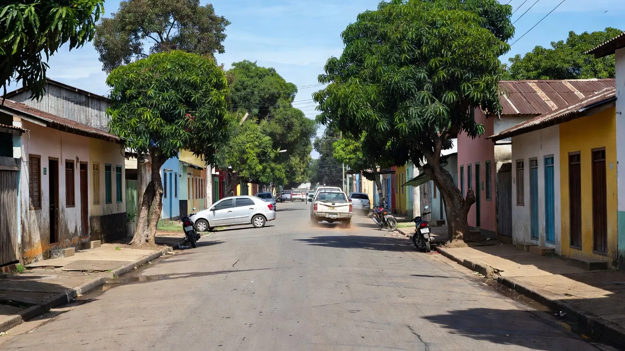 Rua em Porto Velho durante agenda de campanha política em Rondônia