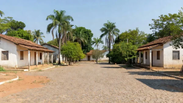 Praça em Rolim de Moura, Rondônia, representando apoio político local
