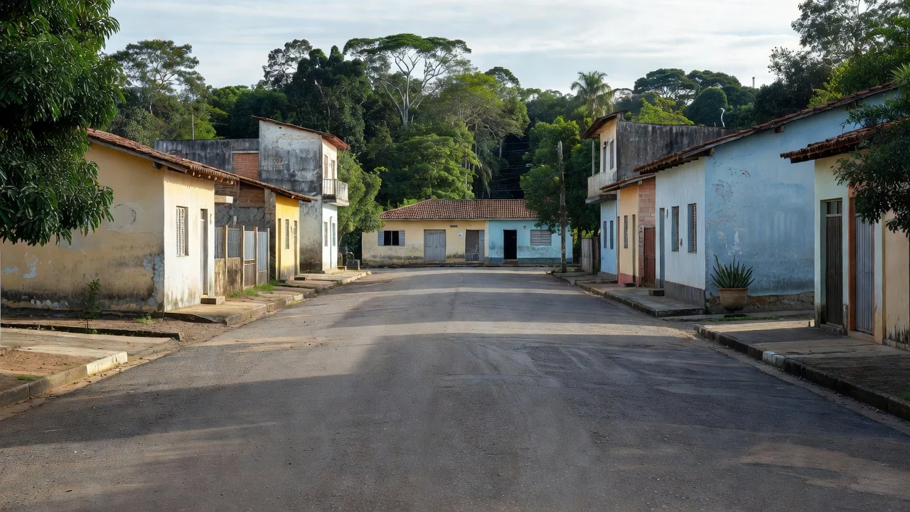 Rua urbana em Porto Velho, local de prisão por tráfico de ecstasy e skunk