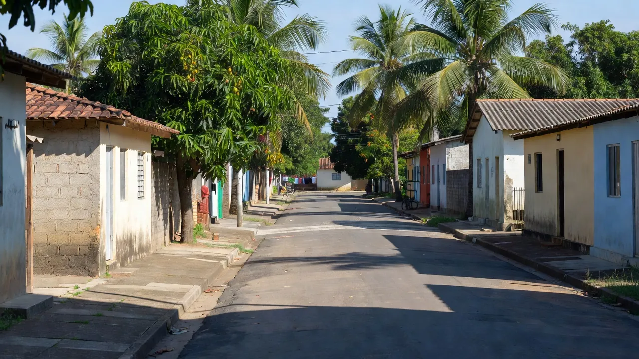 Rua residencial no Porto Bello II em Porto Velho, Rondônia