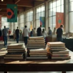 Livros de poesia expostos na Bienal de São Paulo representando Porto Velho em Poesia