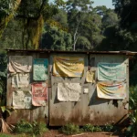 Materiais de propaganda eleitoral em Buritis, Rondônia, sobre uso de IA.