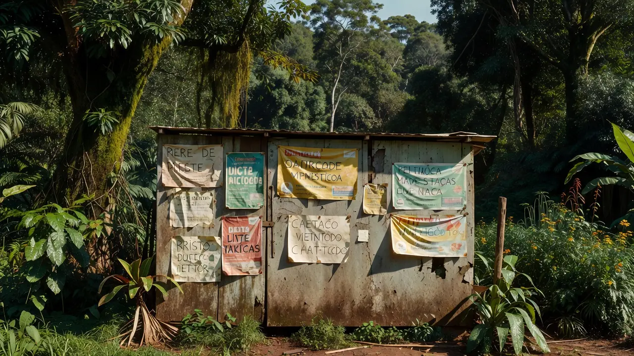 Materiais de propaganda eleitoral em Buritis, Rondônia, sobre uso de IA.