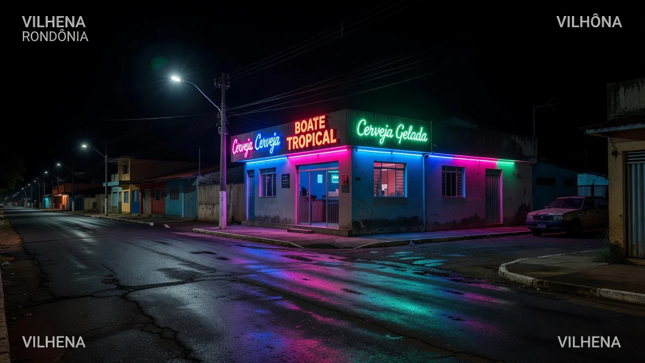 Fachada de casa noturna em Vilhena, Rondônia, local de disputa com clientes.