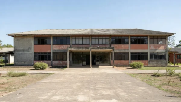 Fachada do Fórum de Alta Floresta D'Oeste em Rondônia sob luz natural