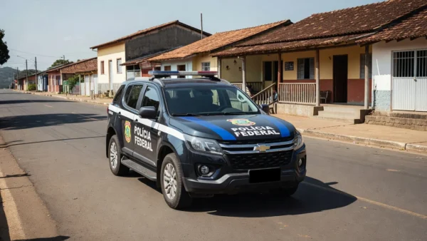 Viatura da Polícia Federal em operação em Ji-Paraná, Rondônia