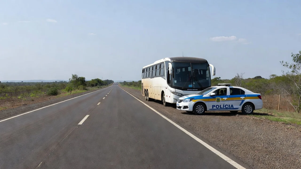 Apreensão de skunk pela PRF em ônibus na BR-364 em Vilhena