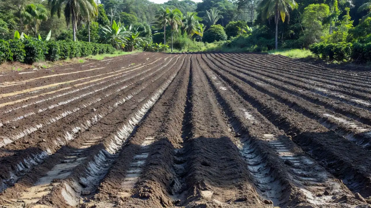 Preparação de solo para café e mandioca em Porto Velho, Rondônia