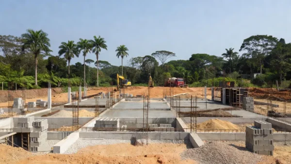 Canteiro de obras para hospital de emergência em Porto Velho, Rondônia
