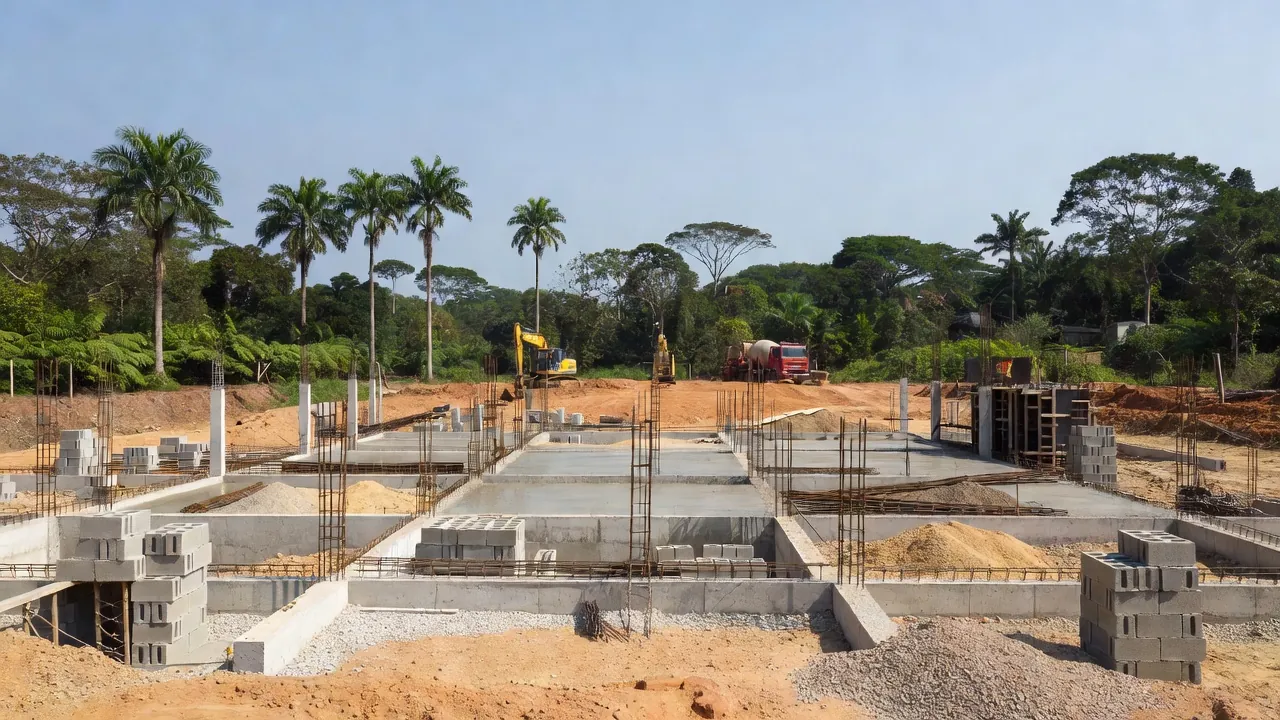 Canteiro de obras para hospital de emergência em Porto Velho, Rondônia