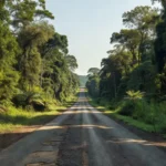 Estrada rural em Machadinho do Oeste e região de Rondônia