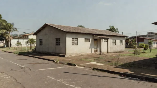 Fachada do IML de Alta Floresta onde corpo aguarda liberação