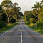 Estrada em Rolim de Moura, Rondônia, local do acidente que vitimou servidora
