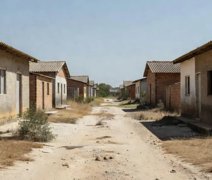 Rua residencial em Vilhena, Rondônia.