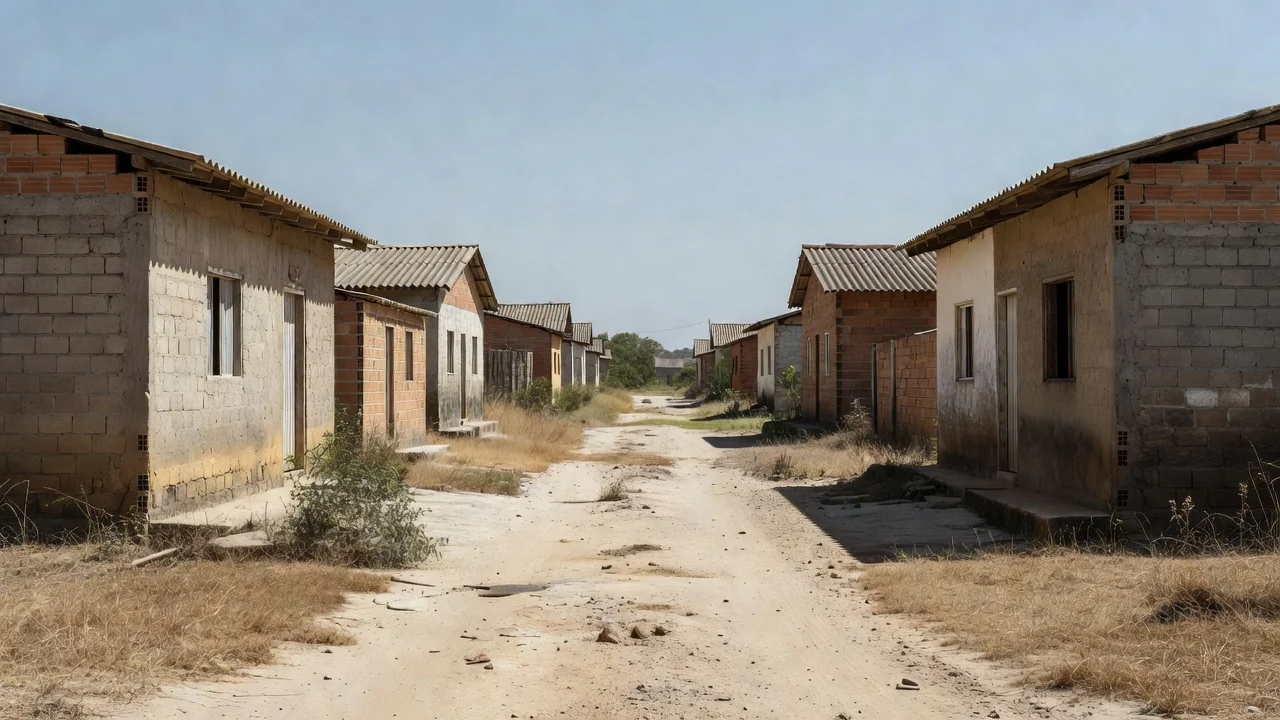 Rua residencial em Vilhena, Rondônia.