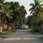 Rua residencial em Rolim de Moura, Rondônia, local do falecimento