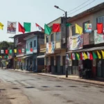 Campanha de rua em Porto Velho, Rondônia, com elementos eleitorais.