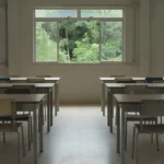 Sala de reuniões vazia em prédio público em Porto Velho, Rondônia