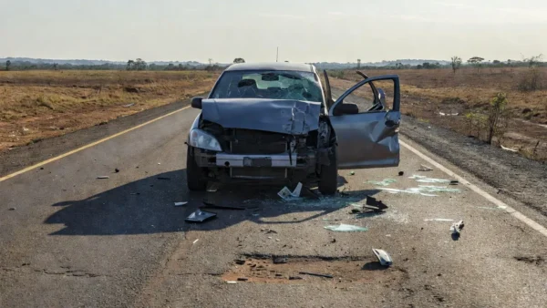 Local de colisão de carro na RO-370 em Porto Velho