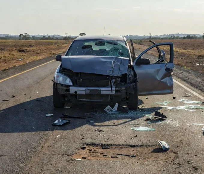 Local de colisão de carro na RO-370 em Porto Velho