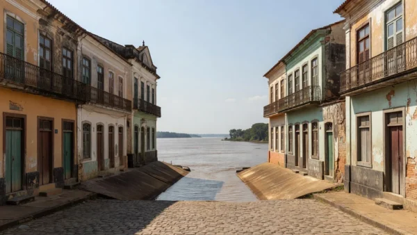 Passeio turístico histórico em Porto Velho com vista do Rio Madeira
