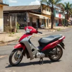 Motoneta em rua de Ji-Paraná após roubo